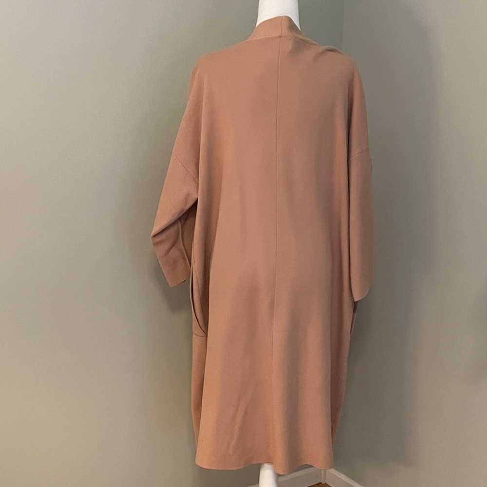 Elegant Tan Women's Cape Coat - Picture 9 of 10